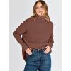 imageANRABESS Women Quarter Zip Oversized Casual Loose Rib Knit Cozy Pullover Sweaters Top 2025 Fall Fashion Outfits ClothesCoffee