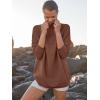 imageANRABESS Women Quarter Zip Oversized Casual Loose Rib Knit Cozy Pullover Sweaters Top 2025 Fall Fashion Outfits ClothesCoffee