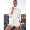 imageANRABESS Women Quarter Zip Oversized Casual Loose Rib Knit Cozy Pullover Sweaters Top 2025 Fall Fashion Outfits ClothesCream