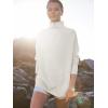 imageANRABESS Women Quarter Zip Oversized Casual Loose Rib Knit Cozy Pullover Sweaters Top 2025 Fall Fashion Outfits ClothesCream