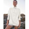 imageANRABESS Women Quarter Zip Oversized Casual Loose Rib Knit Cozy Pullover Sweaters Top 2025 Fall Fashion Outfits ClothesCream
