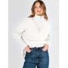 imageANRABESS Women Quarter Zip Oversized Casual Loose Rib Knit Cozy Pullover Sweaters Top 2025 Fall Fashion Outfits ClothesCream