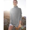 imageANRABESS Women Quarter Zip Oversized Casual Loose Rib Knit Cozy Pullover Sweaters Top 2025 Fall Fashion Outfits ClothesDark Gray