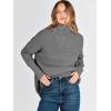 imageANRABESS Women Quarter Zip Oversized Casual Loose Rib Knit Cozy Pullover Sweaters Top 2025 Fall Fashion Outfits ClothesDark Gray