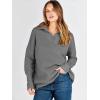 imageANRABESS Women Quarter Zip Oversized Casual Loose Rib Knit Cozy Pullover Sweaters Top 2025 Fall Fashion Outfits ClothesDark Gray