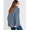 imageANRABESS Women Quarter Zip Oversized Casual Loose Rib Knit Cozy Pullover Sweaters Top 2025 Fall Fashion Outfits ClothesDusty Blue