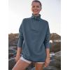 imageANRABESS Women Quarter Zip Oversized Casual Loose Rib Knit Cozy Pullover Sweaters Top 2025 Fall Fashion Outfits ClothesDusty Blue