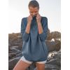 imageANRABESS Women Quarter Zip Oversized Casual Loose Rib Knit Cozy Pullover Sweaters Top 2025 Fall Fashion Outfits ClothesDusty Blue
