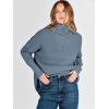 imageANRABESS Women Quarter Zip Oversized Casual Loose Rib Knit Cozy Pullover Sweaters Top 2025 Fall Fashion Outfits ClothesDusty Blue