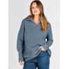 imageANRABESS Women Quarter Zip Oversized Casual Loose Rib Knit Cozy Pullover Sweaters Top 2025 Fall Fashion Outfits ClothesDusty Blue