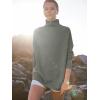 imageANRABESS Women Quarter Zip Oversized Casual Loose Rib Knit Cozy Pullover Sweaters Top 2025 Fall Fashion Outfits ClothesGrass