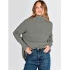 imageANRABESS Women Quarter Zip Oversized Casual Loose Rib Knit Cozy Pullover Sweaters Top 2025 Fall Fashion Outfits ClothesGrass