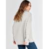 imageANRABESS Women Quarter Zip Oversized Casual Loose Rib Knit Cozy Pullover Sweaters Top 2025 Fall Fashion Outfits ClothesGray