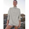 imageANRABESS Women Quarter Zip Oversized Casual Loose Rib Knit Cozy Pullover Sweaters Top 2025 Fall Fashion Outfits ClothesGray