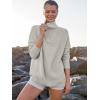 imageANRABESS Women Quarter Zip Oversized Casual Loose Rib Knit Cozy Pullover Sweaters Top 2025 Fall Fashion Outfits ClothesGray