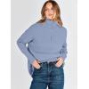imageANRABESS Women Quarter Zip Oversized Casual Loose Rib Knit Cozy Pullover Sweaters Top 2025 Fall Fashion Outfits ClothesGray Blue