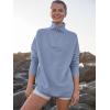 imageANRABESS Women Quarter Zip Oversized Casual Loose Rib Knit Cozy Pullover Sweaters Top 2025 Fall Fashion Outfits ClothesGray Blue