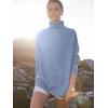 imageANRABESS Women Quarter Zip Oversized Casual Loose Rib Knit Cozy Pullover Sweaters Top 2025 Fall Fashion Outfits ClothesGray Blue