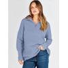 imageANRABESS Women Quarter Zip Oversized Casual Loose Rib Knit Cozy Pullover Sweaters Top 2025 Fall Fashion Outfits ClothesGray Blue