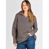 imageANRABESS Women Quarter Zip Oversized Casual Loose Rib Knit Cozy Pullover Sweaters Top 2025 Fall Fashion Outfits ClothesGray Coffee