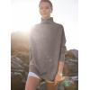 imageANRABESS Women Quarter Zip Oversized Casual Loose Rib Knit Cozy Pullover Sweaters Top 2025 Fall Fashion Outfits ClothesGray Coffee