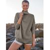 imageANRABESS Women Quarter Zip Oversized Casual Loose Rib Knit Cozy Pullover Sweaters Top 2025 Fall Fashion Outfits ClothesGray Khaki