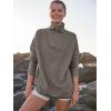 imageANRABESS Women Quarter Zip Oversized Casual Loose Rib Knit Cozy Pullover Sweaters Top 2025 Fall Fashion Outfits ClothesGray Khaki