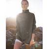 imageANRABESS Women Quarter Zip Oversized Casual Loose Rib Knit Cozy Pullover Sweaters Top 2025 Fall Fashion Outfits ClothesGray Khaki