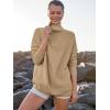 imageANRABESS Women Quarter Zip Oversized Casual Loose Rib Knit Cozy Pullover Sweaters Top 2025 Fall Fashion Outfits ClothesKhaki