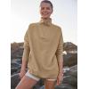 imageANRABESS Women Quarter Zip Oversized Casual Loose Rib Knit Cozy Pullover Sweaters Top 2025 Fall Fashion Outfits ClothesKhaki