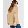 imageANRABESS Women Quarter Zip Oversized Casual Loose Rib Knit Cozy Pullover Sweaters Top 2025 Fall Fashion Outfits ClothesKhaki