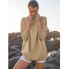 imageANRABESS Women Quarter Zip Oversized Casual Loose Rib Knit Cozy Pullover Sweaters Top 2025 Fall Fashion Outfits ClothesKhaki