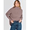 imageANRABESS Women Quarter Zip Oversized Casual Loose Rib Knit Cozy Pullover Sweaters Top 2025 Fall Fashion Outfits ClothesNutmeg
