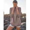 imageANRABESS Women Quarter Zip Oversized Casual Loose Rib Knit Cozy Pullover Sweaters Top 2025 Fall Fashion Outfits ClothesNutmeg