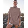 imageANRABESS Women Quarter Zip Oversized Casual Loose Rib Knit Cozy Pullover Sweaters Top 2025 Fall Fashion Outfits ClothesNutmeg