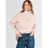 imageANRABESS Women Quarter Zip Oversized Casual Loose Rib Knit Cozy Pullover Sweaters Top 2025 Fall Fashion Outfits ClothesPink