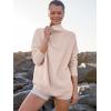 imageANRABESS Women Quarter Zip Oversized Casual Loose Rib Knit Cozy Pullover Sweaters Top 2025 Fall Fashion Outfits ClothesPink
