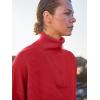 imageANRABESS Women Quarter Zip Oversized Casual Loose Rib Knit Cozy Pullover Sweaters Top 2025 Fall Fashion Outfits ClothesRed