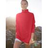 imageANRABESS Women Quarter Zip Oversized Casual Loose Rib Knit Cozy Pullover Sweaters Top 2025 Fall Fashion Outfits ClothesRed