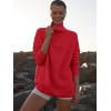 imageANRABESS Women Quarter Zip Oversized Casual Loose Rib Knit Cozy Pullover Sweaters Top 2025 Fall Fashion Outfits ClothesRed