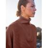 imageANRABESS Women Quarter Zip Oversized Casual Loose Rib Knit Cozy Pullover Sweaters Top 2025 Fall Fashion Outfits ClothesRust