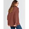 imageANRABESS Women Quarter Zip Oversized Casual Loose Rib Knit Cozy Pullover Sweaters Top 2025 Fall Fashion Outfits ClothesRust