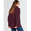 imageANRABESS Women Quarter Zip Oversized Casual Loose Rib Knit Cozy Pullover Sweaters Top 2025 Fall Fashion Outfits ClothesWine Red