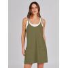imageANRABESS Women Summer Mini Romper Dress Workout Tennis Active Sports Athletic Outfits Built in Shorts Trendy VacationArmy Green