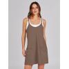 imageANRABESS Women Summer Mini Romper Dress Workout Tennis Active Sports Athletic Outfits Built in Shorts Trendy VacationCoffee