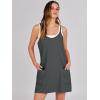 imageANRABESS Women Summer Mini Romper Dress Workout Tennis Active Sports Athletic Outfits Built in Shorts Trendy VacationDeep Gray