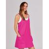 imageANRABESS Women Summer Mini Romper Dress Workout Tennis Active Sports Athletic Outfits Built in Shorts Trendy VacationHot Pink