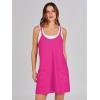 imageANRABESS Women Summer Mini Romper Dress Workout Tennis Active Sports Athletic Outfits Built in Shorts Trendy VacationHot Pink