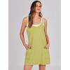 imageANRABESS Women Summer Mini Romper Dress Workout Tennis Active Sports Athletic Outfits Built in Shorts Trendy VacationLight Green