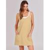 imageANRABESS Women Summer Mini Romper Dress Workout Tennis Active Sports Athletic Outfits Built in Shorts Trendy VacationLight Yellow